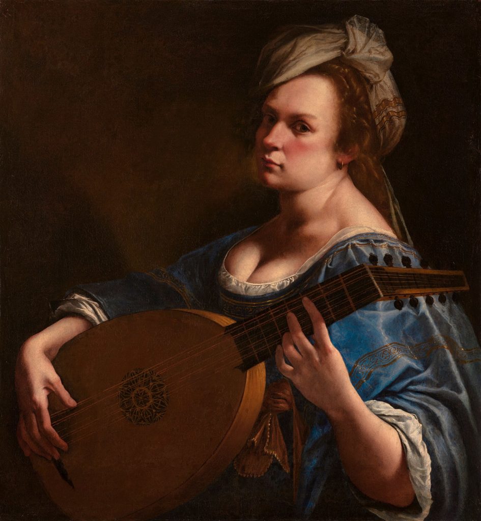 Artemisia Gentileschi — Autoportrait en joueuse de luth, vers 1615-1618