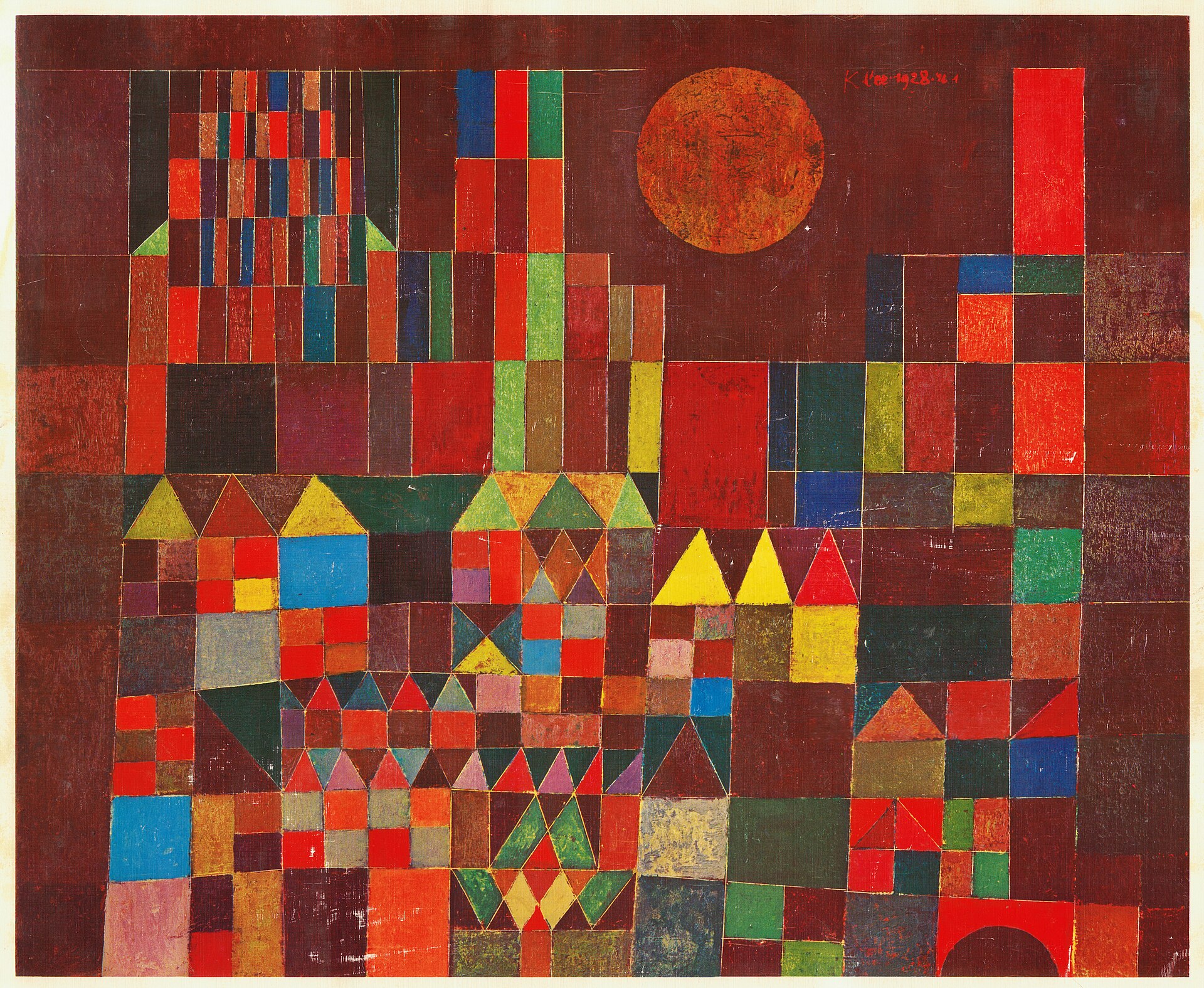Paul Klee — Château et Soleil (Castle in the Sun), 1928, abstraction géométrique et couleur