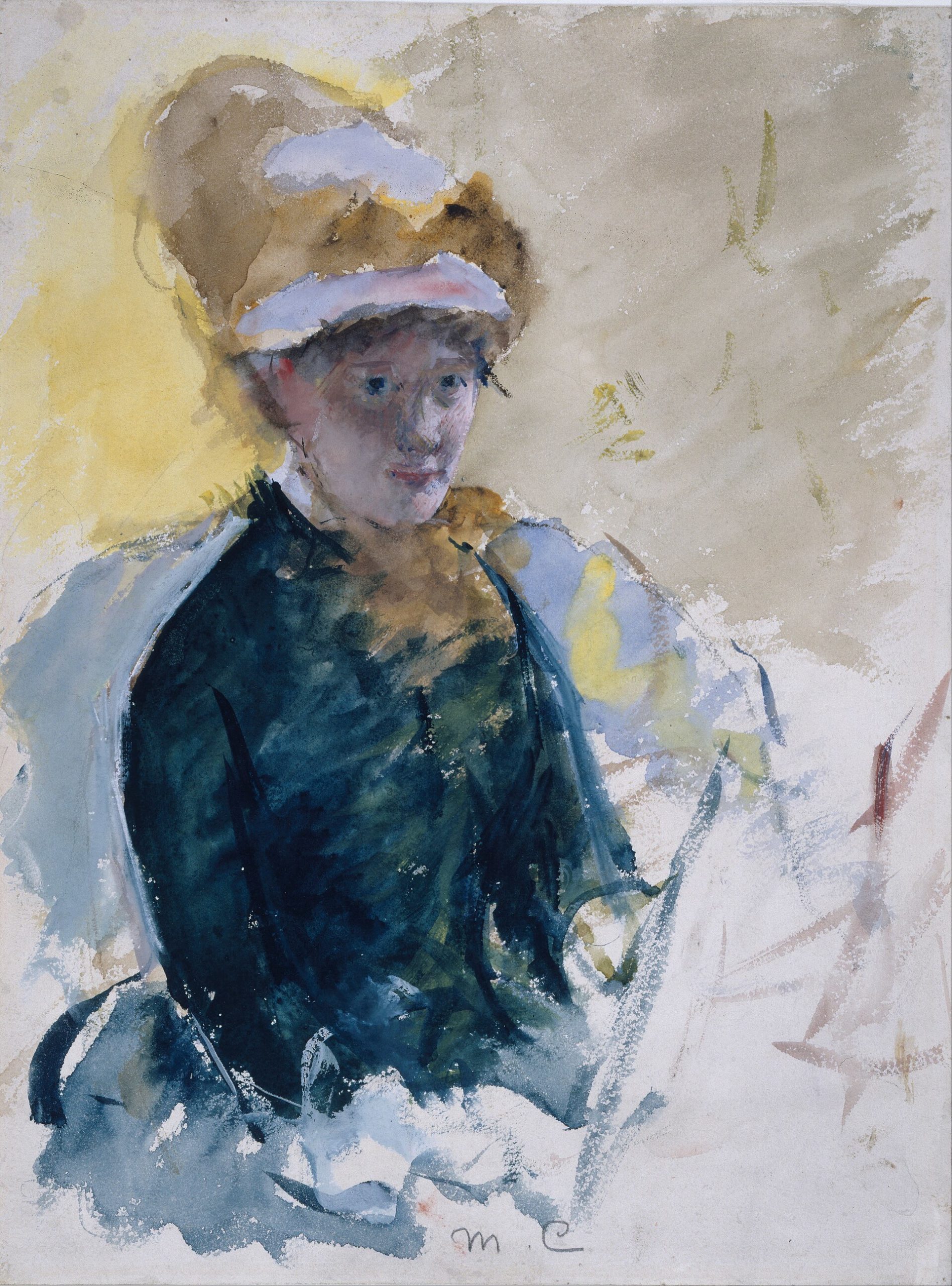 Mary Cassatt — Autoportrait, peinture impressionniste