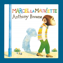 Anthony Browne — couverture de Marcel la mauviette